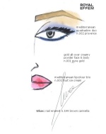 Imagen Boceto Maquillaje Profesional Look Costa Azul de Coleccion Temporada Primavera Verano 2012 de Royal Effem, Mediterranean Flavors